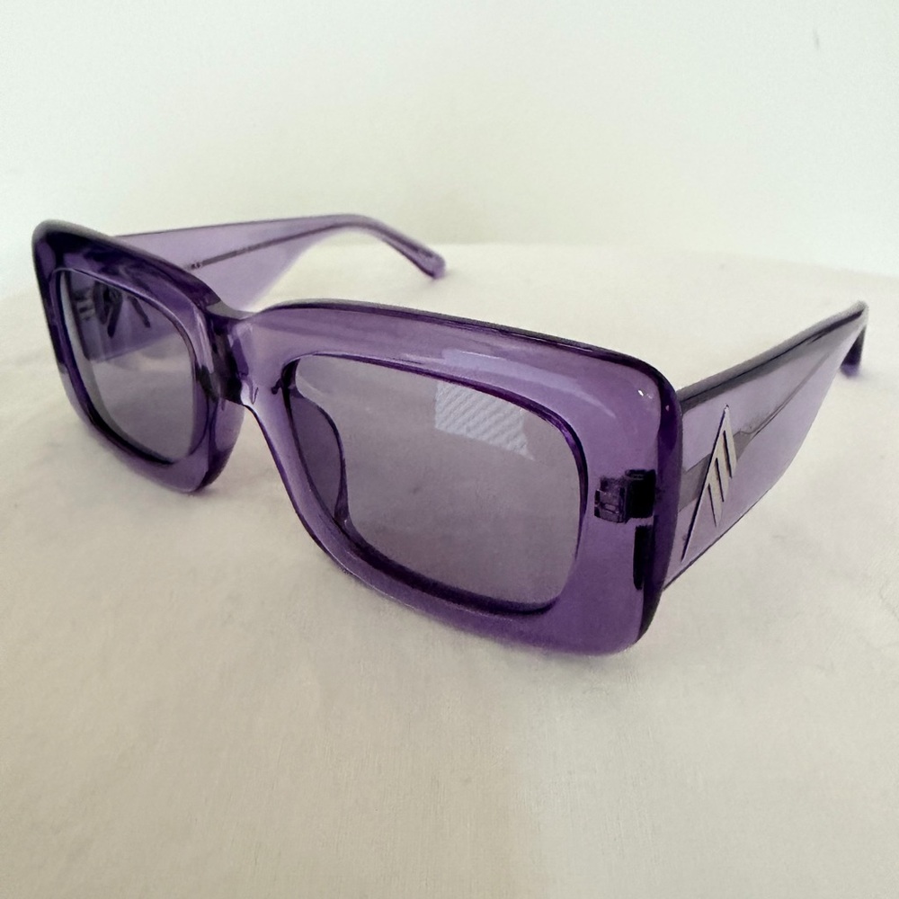 Attico Rectangular Purple Sunglasses - image 3